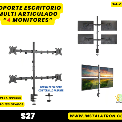 Soporte de escritorio Articulado para 4 monitores (SM-CO48)