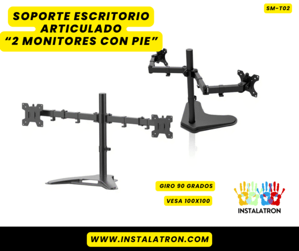 Soporte de Escritorio Articulado de Pie (SM-T02)