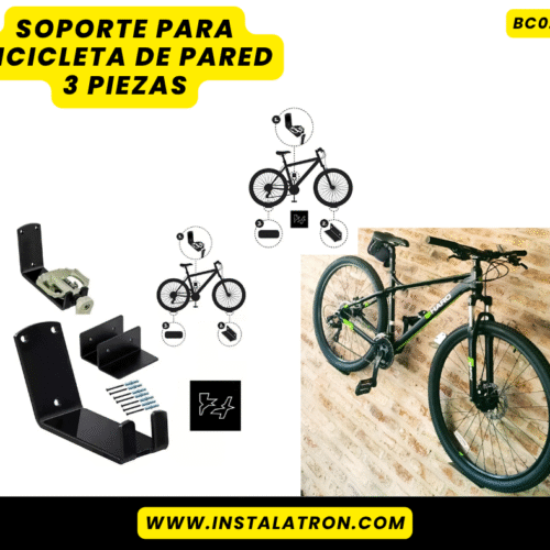 Soporte para bicicleta de Pared de 3 piezas (Mod BC02)