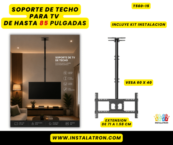 Soporte de Tv hasta 85 pulgadas